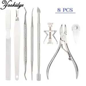 8 шт.компл., профессиональные инструменты для педикюра, инструменты для вросших ногтей, набор для ухода за ногтями