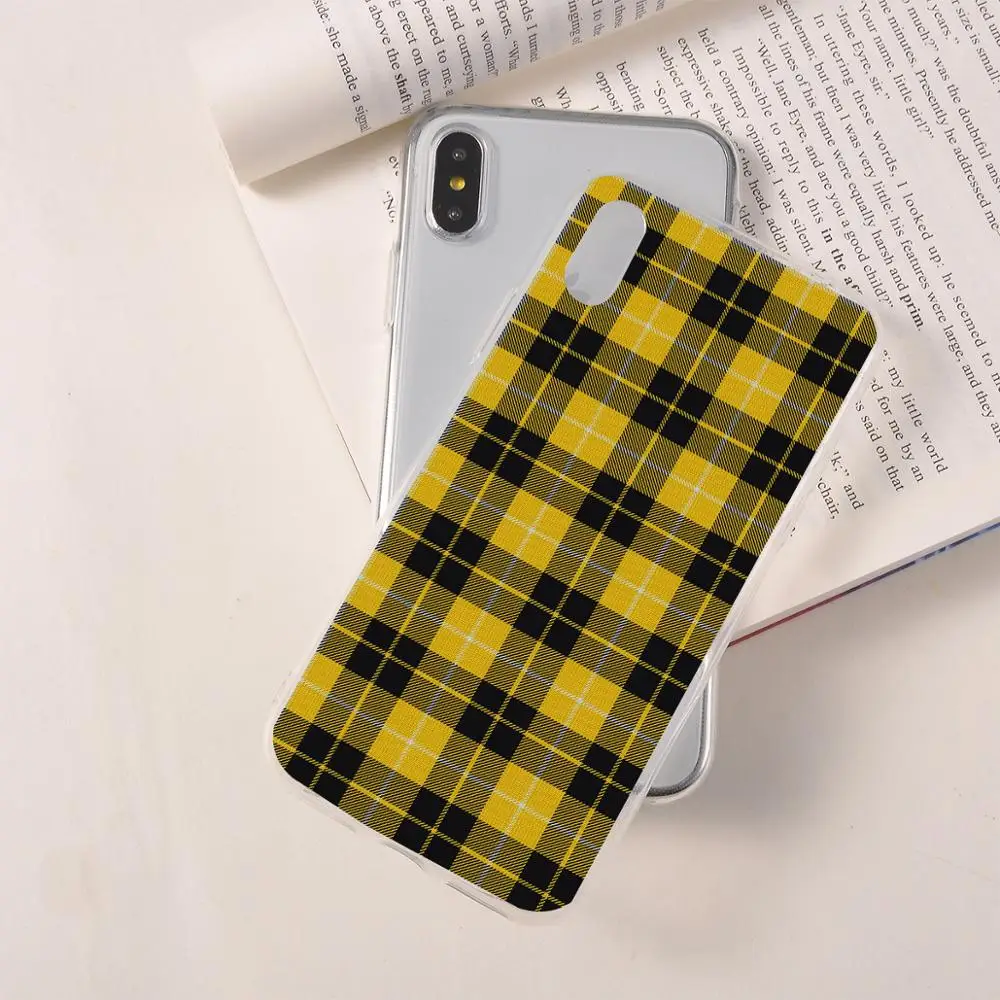 Креативный чехол для iPhone11 PRO SE 2020 X XR XS MAX простой милый черно-белый в клетку iPhone 6 6S 7