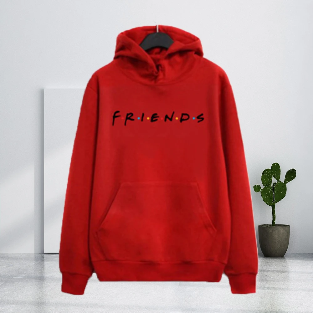 Толстовка с капюшоном надписью Friends Harajuku пуловер и принтом Женские топы из