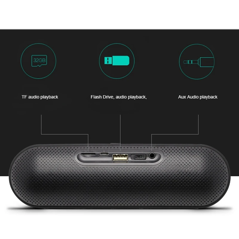 S812 Capsule Subwoofer Wireless Bluetooth Speaker Portable Pluggable Mini o | Электроника