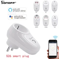 Умная розетка Sonoff S26, Wi-Fi, беспроводная умная розетка, коммутатор для умного дома, совместим с Google Home, Alexa IFTTT