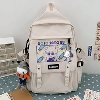 anime jujutsu kaisen gojo satoru high capacity backpack schoolbag laptop bag shoulder bag fashion student knapsack cosplay