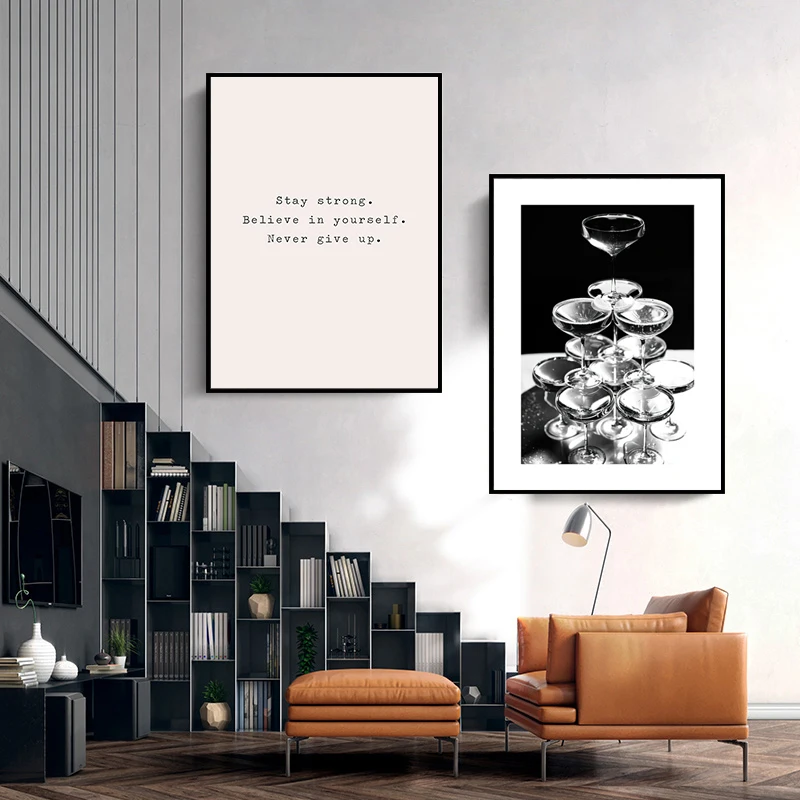 Плакат для фотосъемки настенная Картина на холсте черно-белые розовые фигурки