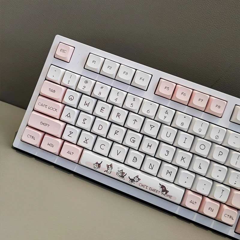 

GMK keycaps 1 set PBT dye sublimation key cap mechiancal keyboard XDA sublimation keycap lovely Fierce man Pink