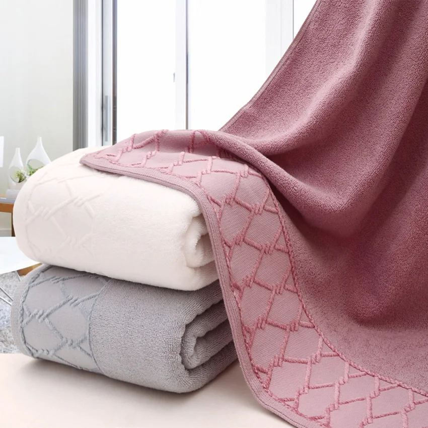 

Luxury Towel 3 Piece Set 1 Adult Large Bath Towel / 2 Face Towels 100% Cotton Thick Soft Water Quick-drying Bath Towel