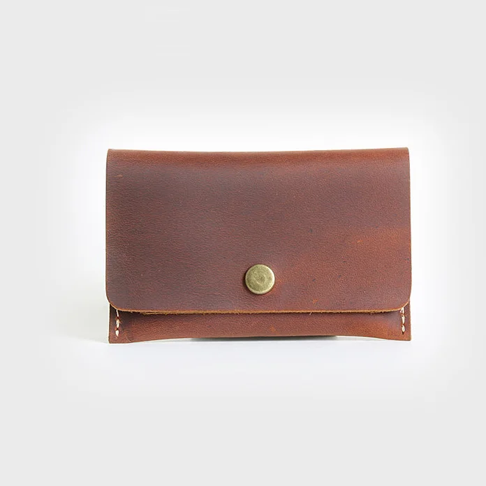 Минималистичный кошелек из натуральной кожи для кредитной карточки