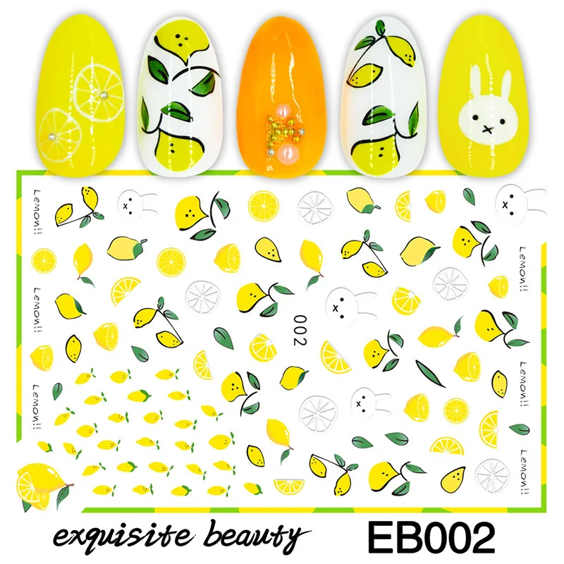 

Nail Art Stickers Fruits Nail Stickers Peach Avocado Nail Art Paper Decoration Trimming Nail Tattoo Design Watermark Decal
