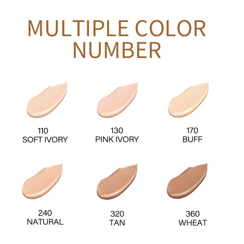 Professional Full Coverage Liquid Foundation Face Base Makeup Natural Color Concealer Whitening Lasting Primer | Красота и здоровье