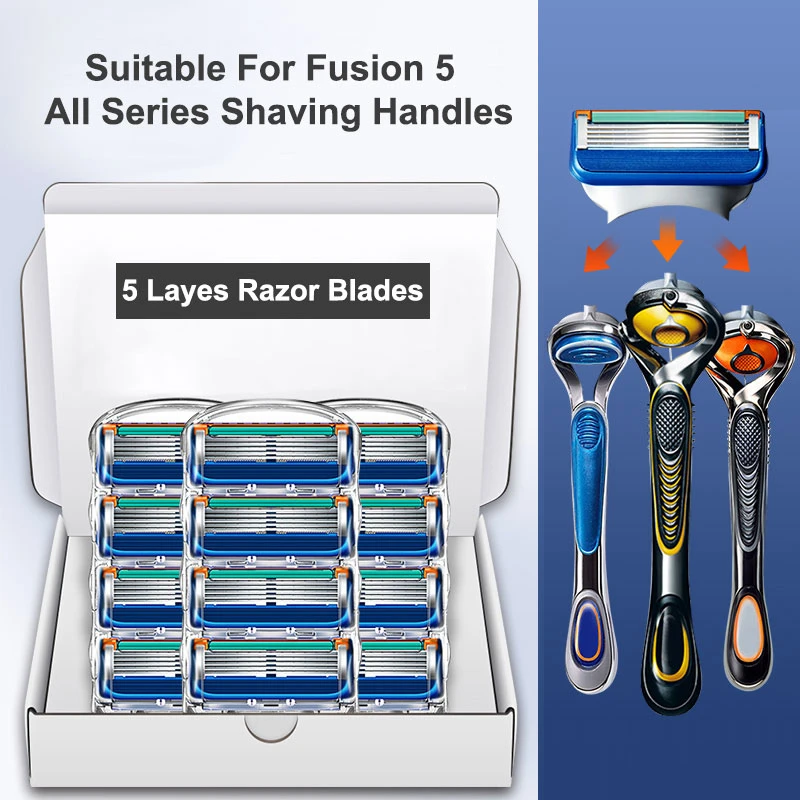 Для мужчин бритвенные лезвия подходит Gillette Fusion5 Proglide бритвы 5 Слои