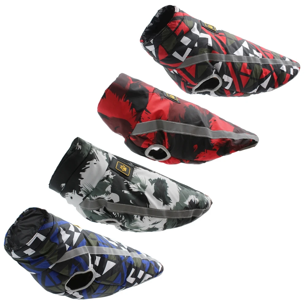

Winter Warm Dog Clothes Colorful Reflective Waterproof Jacket Fleece Thicken Coat Clothing for Small Medium Large Big Dogs