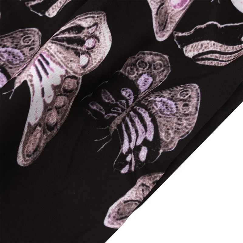 

New 2021 Women Summer Dress Butterfly Sleeveless Casual Dresses Vestido De Festa Ladies Vintage Print Plus Size Women's Clothing