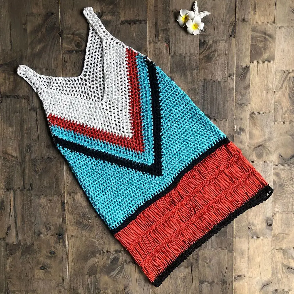 Женское платье ручной работы в стиле бохо летняя пляжная одежда винтажное