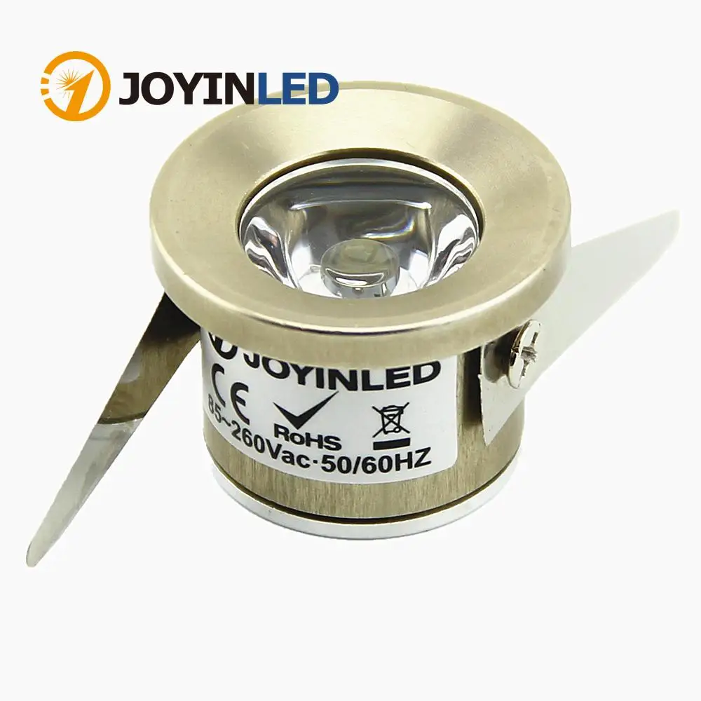 

20pcs/Lot 1W Small Mini LED Spotlight LED Under Cabinet Downlights Ceiling Recessed Lamps DC12 AC85-260V