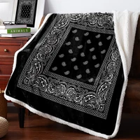 bighouses throw blanket bandana pattern silk scarf square handkerchief fleece blankets personalized blankets bedclothes