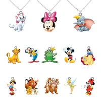disney funny figure sweet minnie mouse cute dumbo cartoon pendants necklace epoxy resin necklace accessory trendy jewelry fzs575