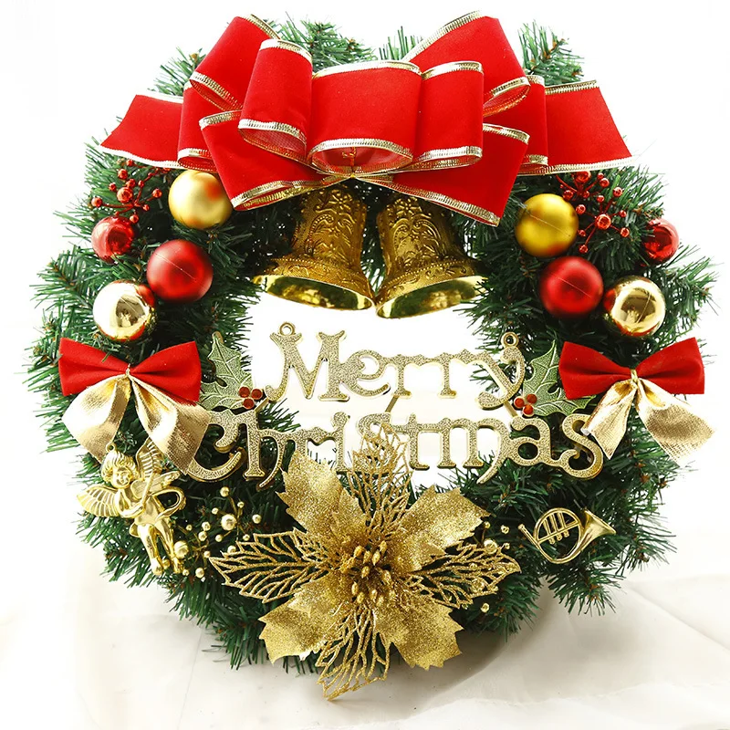 

30CM Christmas Wreath Christmas Decoration Door Hanging Vine Ring Wreath Hotel Mall Layout