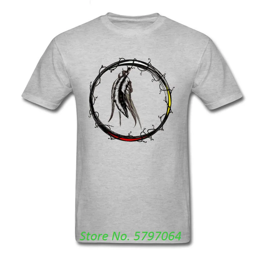 Мужская простая футболка из 100% хлопка в стиле ретро с принтом перьев