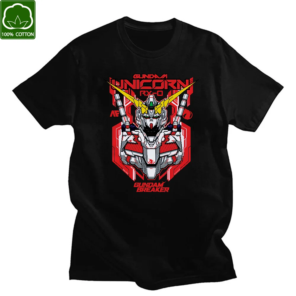 Camiseta de Anime japonés GUNDAM Unisex, Camiseta de algodón de manga corta, camiseta Harajuku con estampado Vintage, Tops informales para chicas 2021