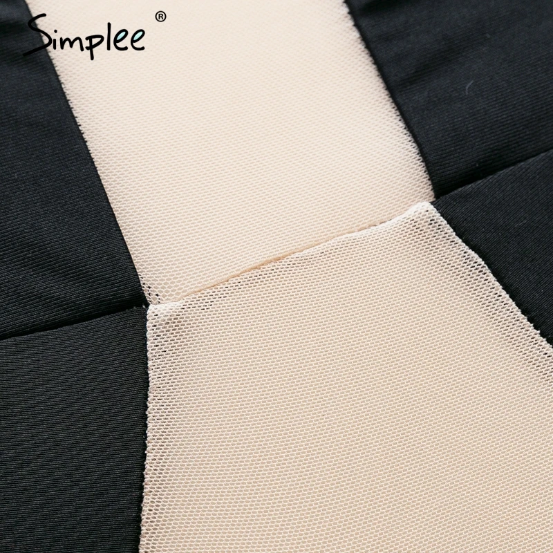 Прозрачное женское сексуальное боди Simplee в стиле петчворк слитный купальник с