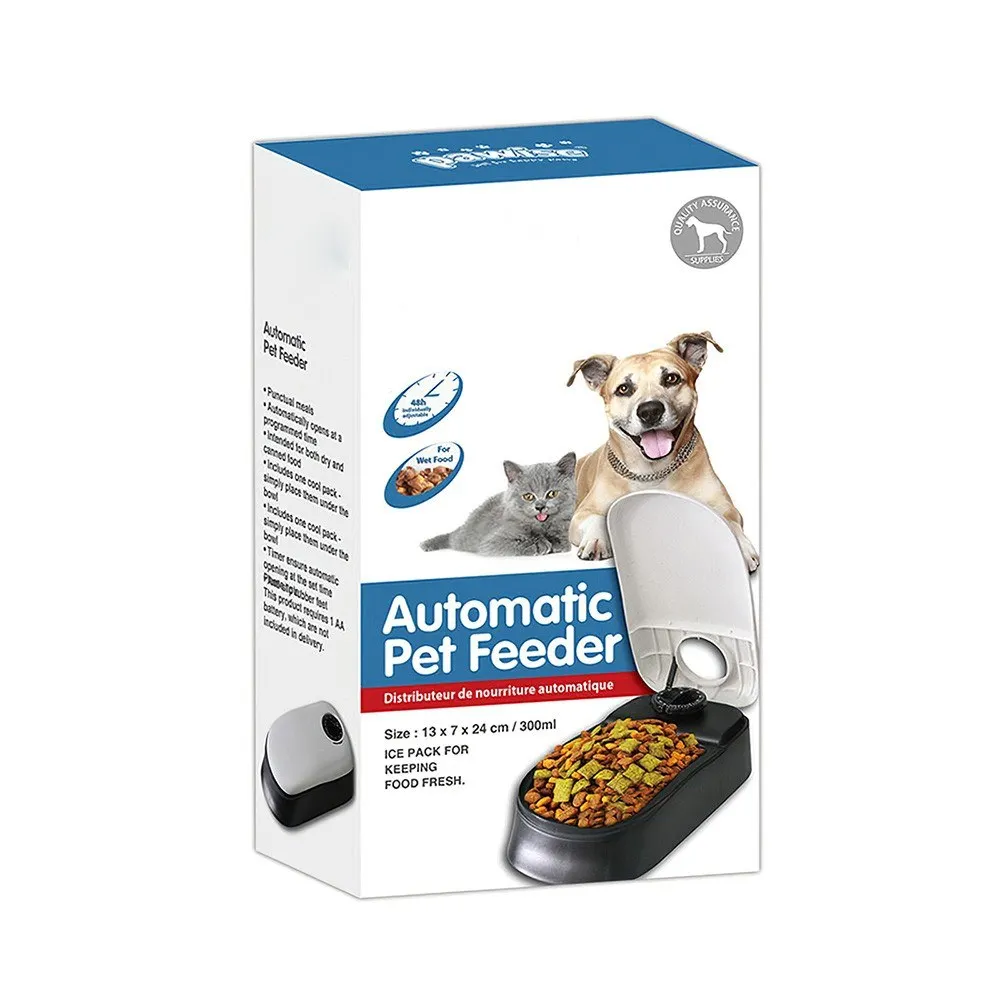 Автоматическая кормушка для домашних питомцев дозатор времени собак кошек сухой