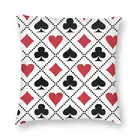 Чехол-Подушка с рисунком игральных карт для гостиной, игрока в покер, бархатный чехол-подушка