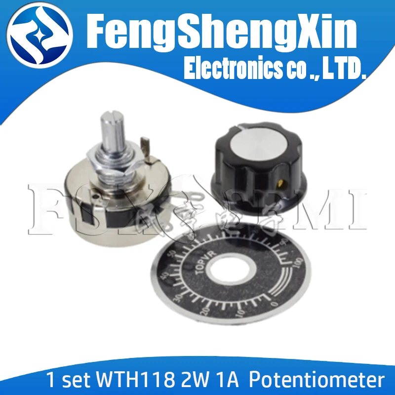 1 комплект WTH118 DIY Kit Parts 2W 1A потенциометр 1K 2 K 4 7 10K 22K 47K 100K 470K 1M MF A03|Потенциометры| |