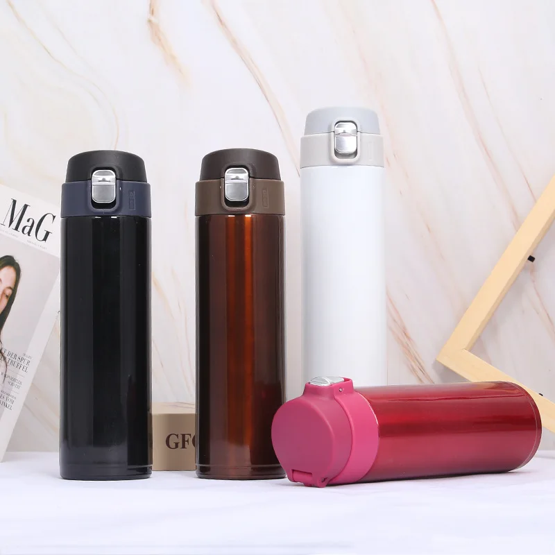 500 мл Термос Нержавеющая сталь Кофе кружка Портативный прыгающий чашки Офис