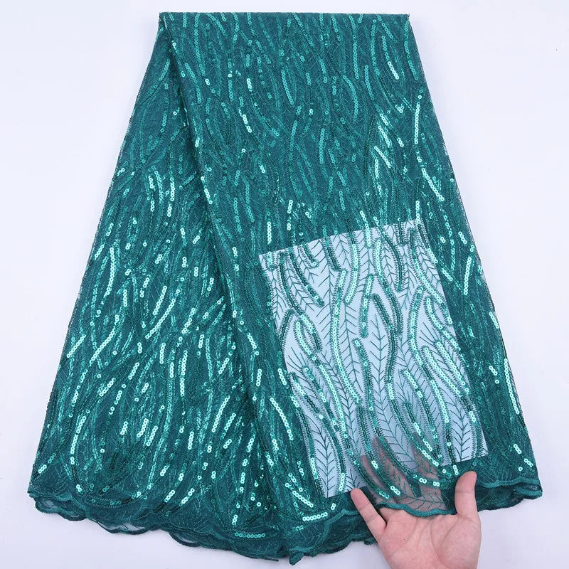 Новейший дизайн высокое качество пайетки сетка вышивка африканская кружевная