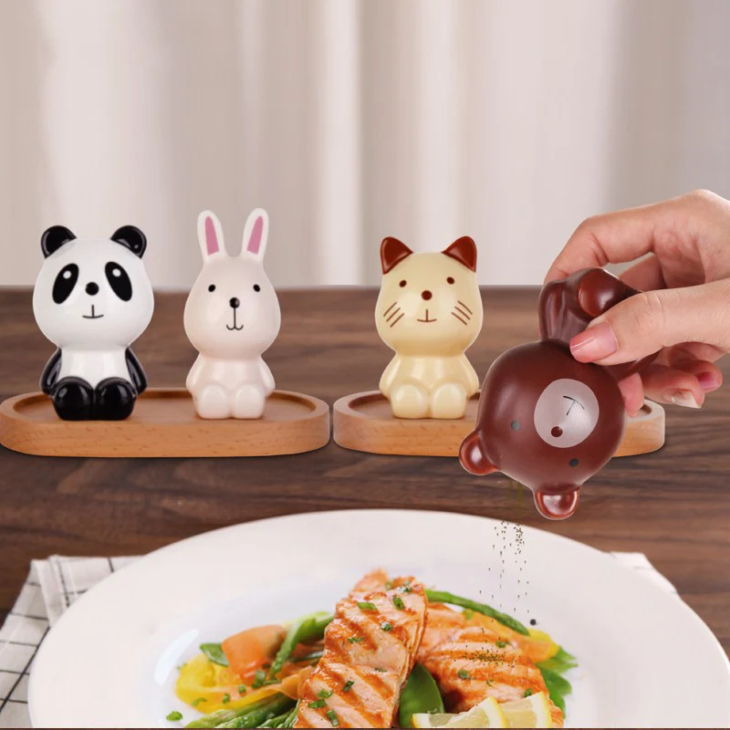 Cartoon Ceramic Seasoning Bottle Salt Shaker Home Dining Table Kitchen Supplies Gravy Boats Grill BBQ Sprayer Salad Beef LA846 | Дом и сад