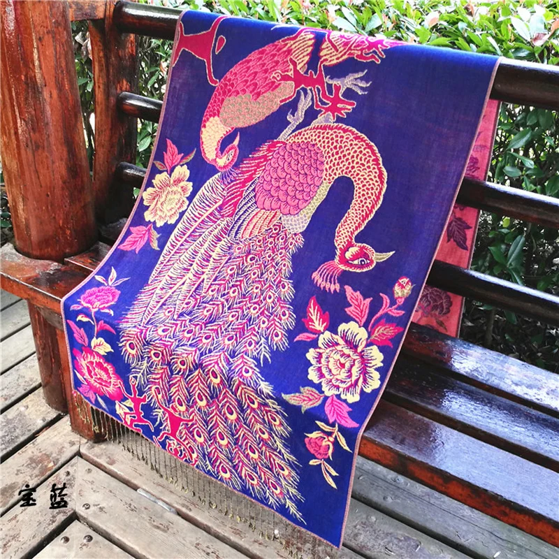 Горячий новый модный шарф Pashmina 100% мягкий кашемир для женщин с узором пейсли и павлиньими перьями с бахрамой на краях. Шаль-оберег на осень и зиму для женщин. Теплый.
