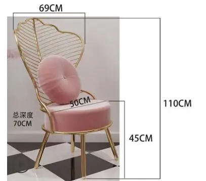 

Nordic ins style simple double deck marble manicure table and chair set
