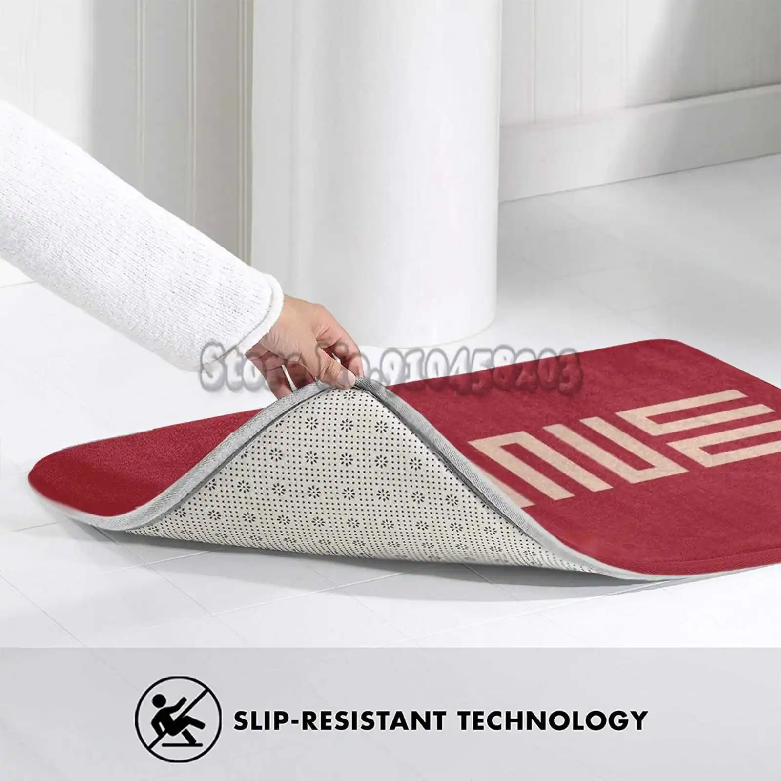 Современный стильный изысканный напольный коврик с изображением песчаной воды и