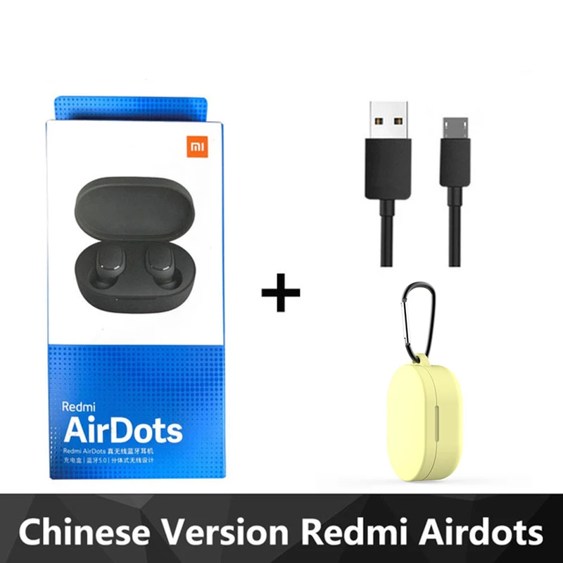 xiaomi Redmi Airdots TWS Bluetooth 5,0 наушники стерео беспроводные активные шумоподавления с микрофоном для honor xiaomi - Цвет: Chinese version 3