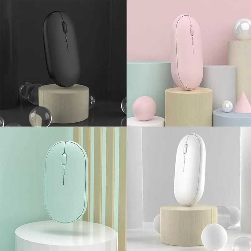 

Dual Mode Wireless mouse Candy Color Rechargeable Bluetooth Mini Gaming Mouse 2.4G Ultra-thin I6Q7