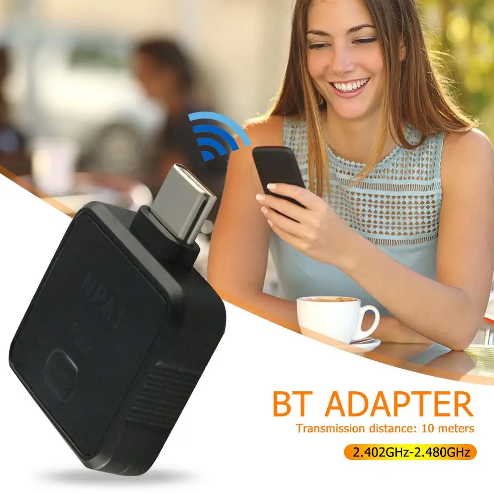 

Type-C Bluetooth Adapter Low Latency Wireless Audio Transmitter for Phone NS PS4 Plug-and-play Automatic Wake-up Feature