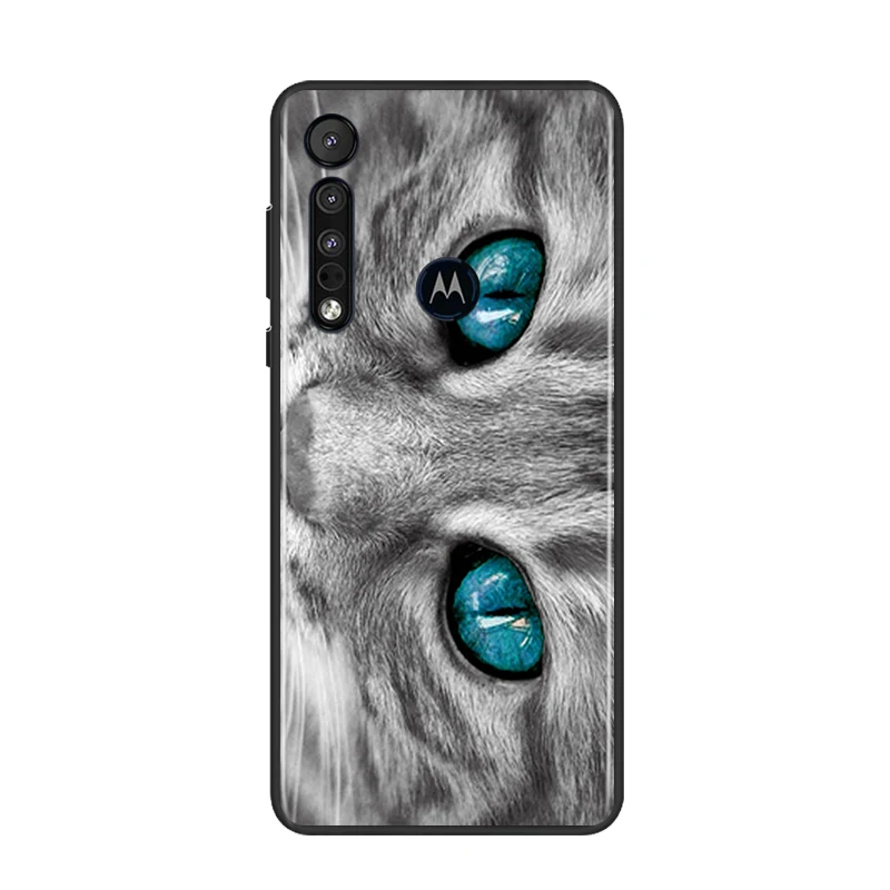 

A Lovely Cat for Motorola G9 G8 G Edge One E7 E6 Power Lite Marco Hyper Fusion Plus Play Black Phone Case