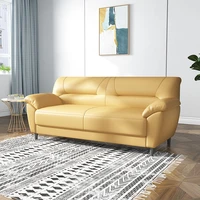 karois k086 nordic leather sofa small apartment three person living room modern minimalist office leather art sofa