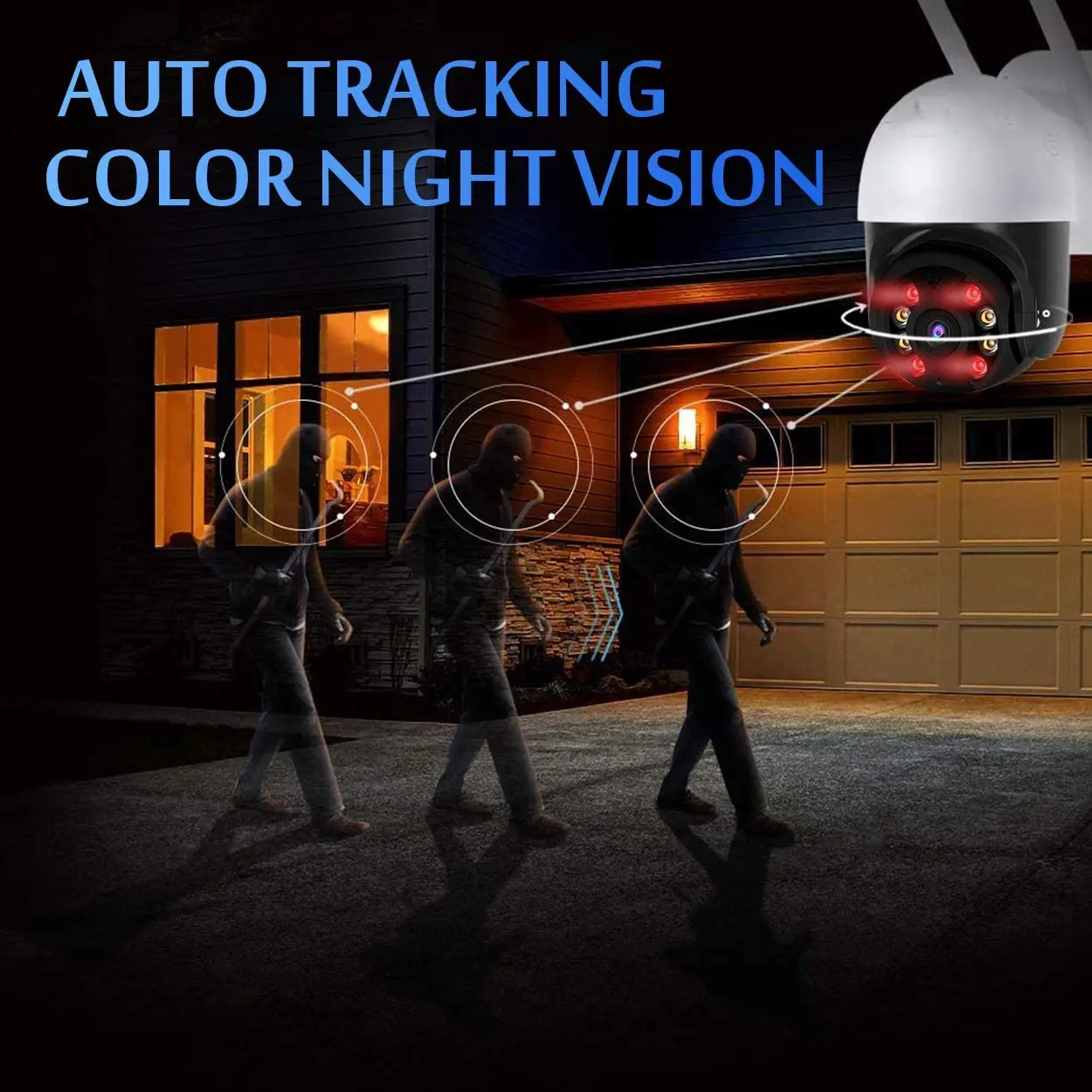 5MP PTZ Wifi Camera IP Outdoor Ai Human Detect Audio 3MP Color Night Vision Security CCTV Mini V380 Pro | Безопасность и защита