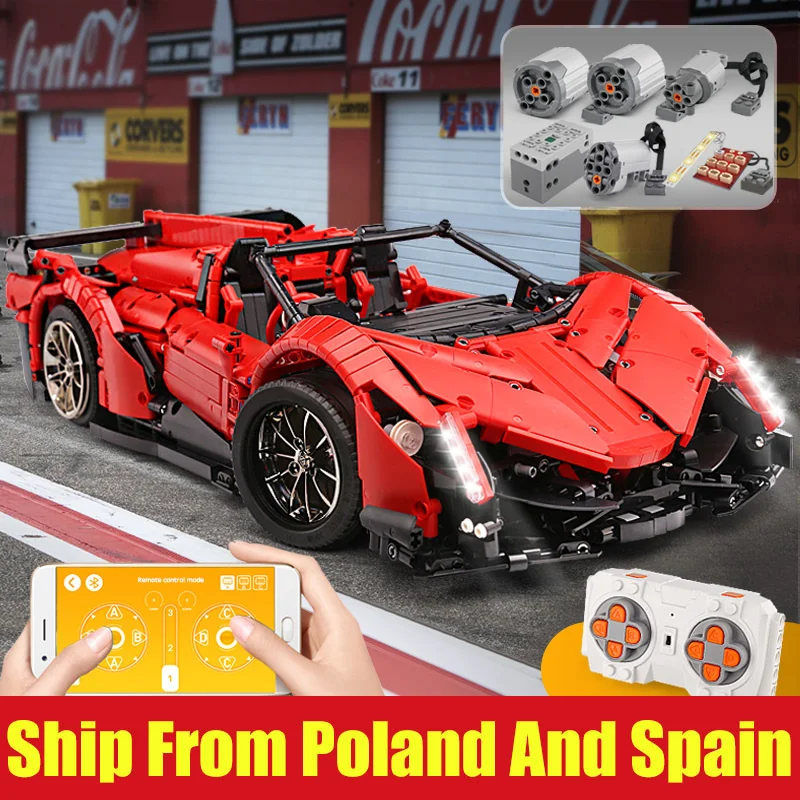 Yeshin 20091 The Technic MOC 10559 Veneno Roadster с функцией двигателя приложение RC автомобильный