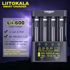 Зарядное устройство LiitoKala Lii-600, 2021, для батарей 3,7 В, NiMh, 1,2 В, подходит для моделей 18650, 26650, 21700, 26700, AA, AAA