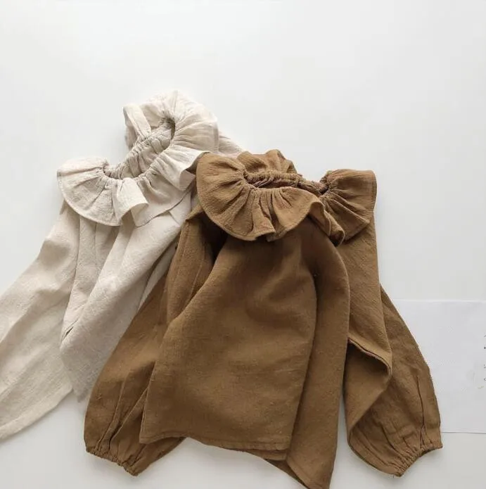 2019 одежда на Рождество Ins для маленьких девочек блузка принцессы с оборками детей