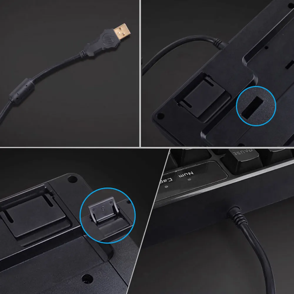 Hp K300 Проводная Водонепроницаемая игровая клавиатура механический эргономичный дизайн светодиодный с подсветкой 104 клавиш компьютерная геймерская клавиатура