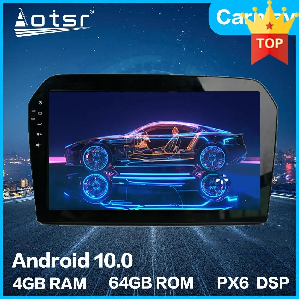 Aotsr Android 10 0 4 + 64 ГБ Автомобильный Радио плеер GPS навигация автомобильный стерео