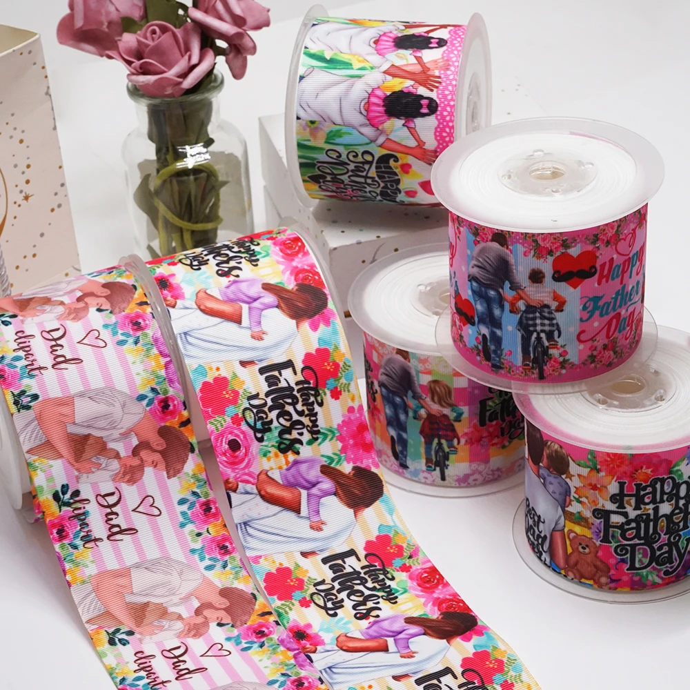Бесплатная доставка 3 дюйма 75 мм Мультяшные печатные корсажные ленты для бантов