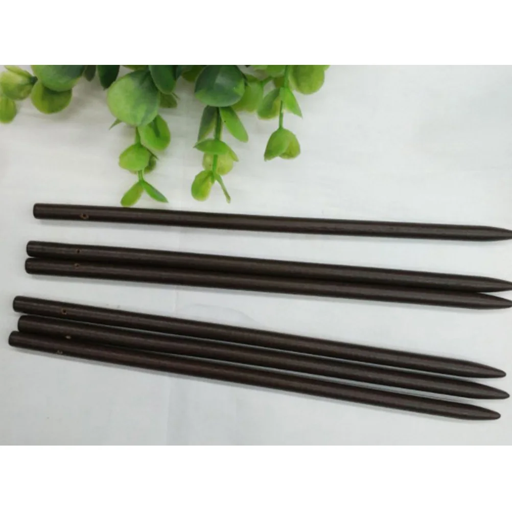 Деревянные шпильки для волос 5 шт./компл. прямые заостренные натуральные палочки