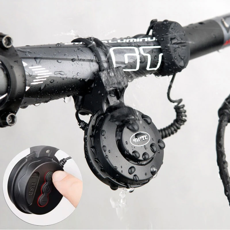 

Велосипедный спорт громкий звонок электрический звонок на велосипед Электронный велосипед колокол кольцо Электрический 120 дБ заряжать USB В...