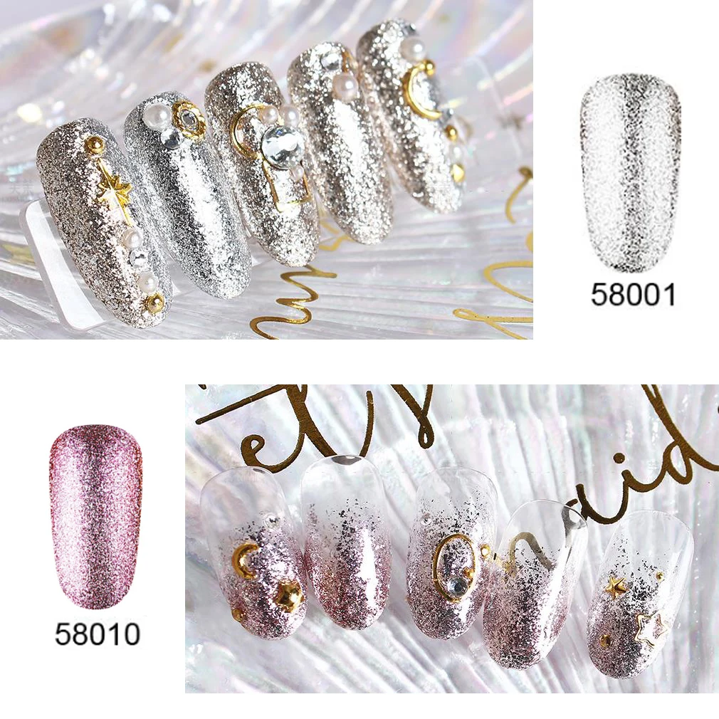 Блестящий Гель лак для ногтей 10 мл Платиновый блестящий Гибридный