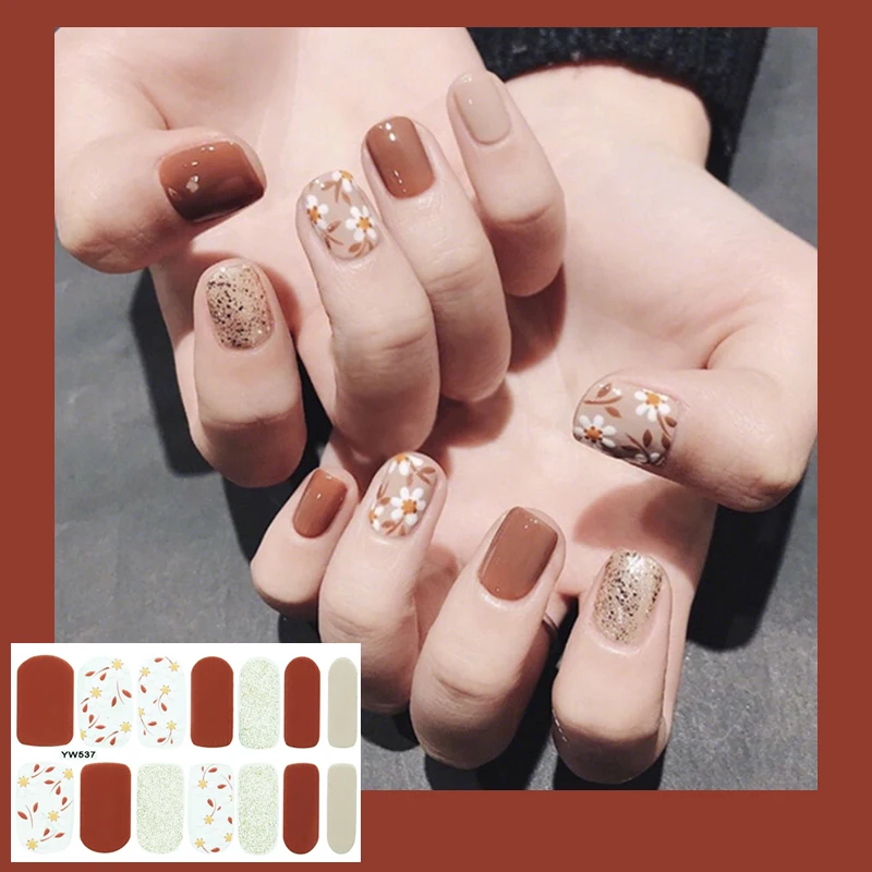 

2020 Fashion Christmas Nail Sticker 3D Nail Color Nail Paper Sticker Template Santa Claus Autumn Nail Sticker Christmas Gift