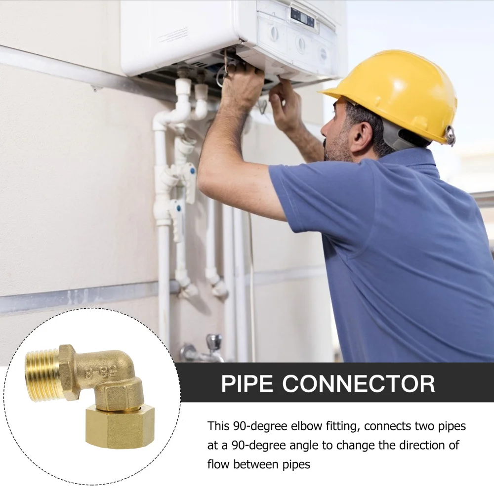 

2pcs 90 Degree Street Elbow Copper Forged Water Hose Fitting Accessories