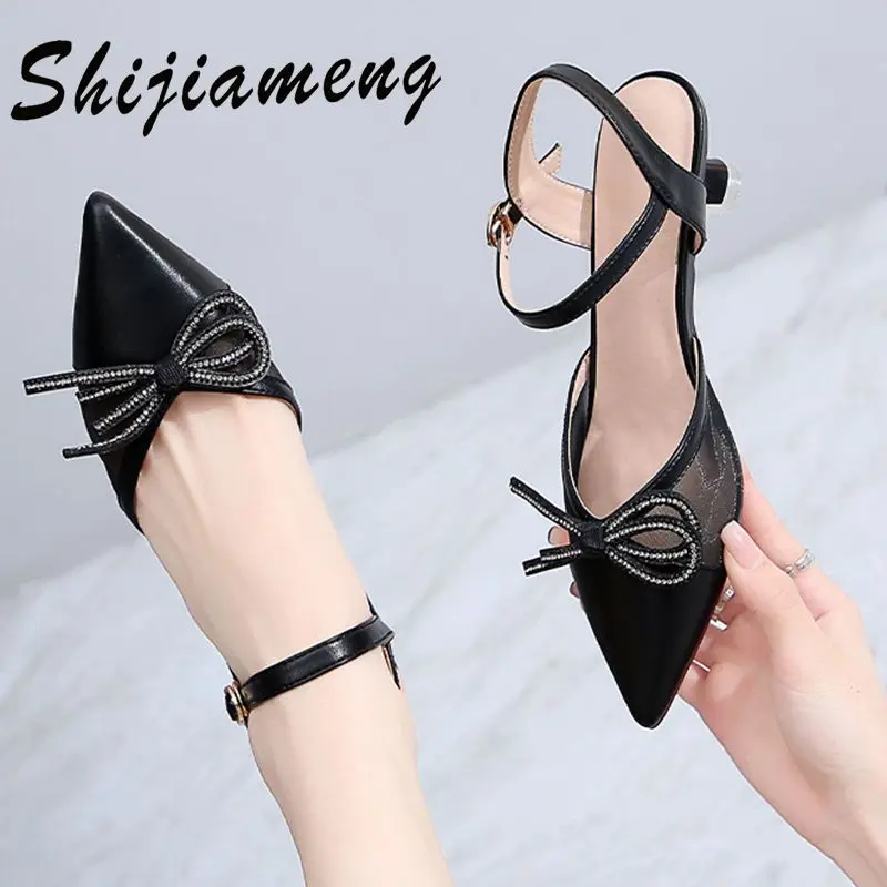 

Top leather fashion fashion women's sandals 2021 summer new thin heel women's shoes pointed leather fashion shoes